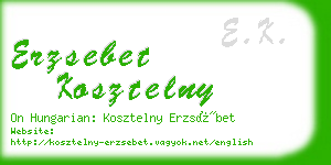 erzsebet kosztelny business card